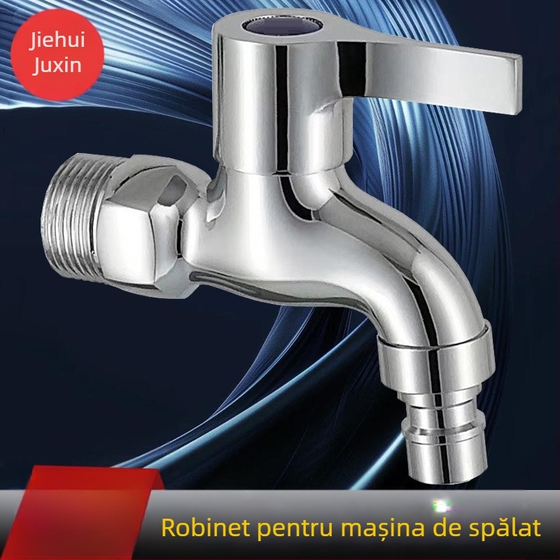 Robinet pentru mașina de spălat, doar rece, cu nucleu ceramic al ventilului, conexiune filet, intrare/ieșire de 20 mm, 5–80°C, 0,8 MPa
