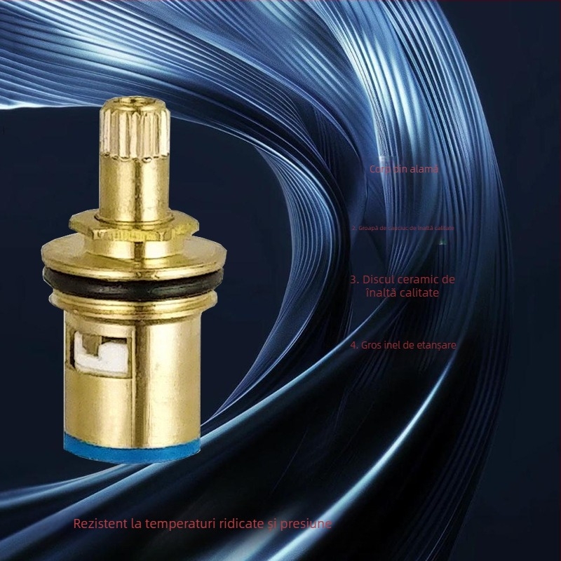 Robinet pentru mașina de spălat, doar rece, cu nucleu ceramic al ventilului, conexiune filet, intrare/ieșire de 20 mm, 5–80°C, 0,8 MPa