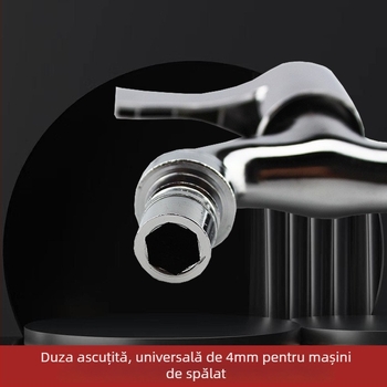 Robinet pentru mașină de spălat din cupru, cu deschidere rapidă, corp din cupru DN15, valvă cu nucleu ceramic, montaj manual, 0–100°C, 1,6 MPa