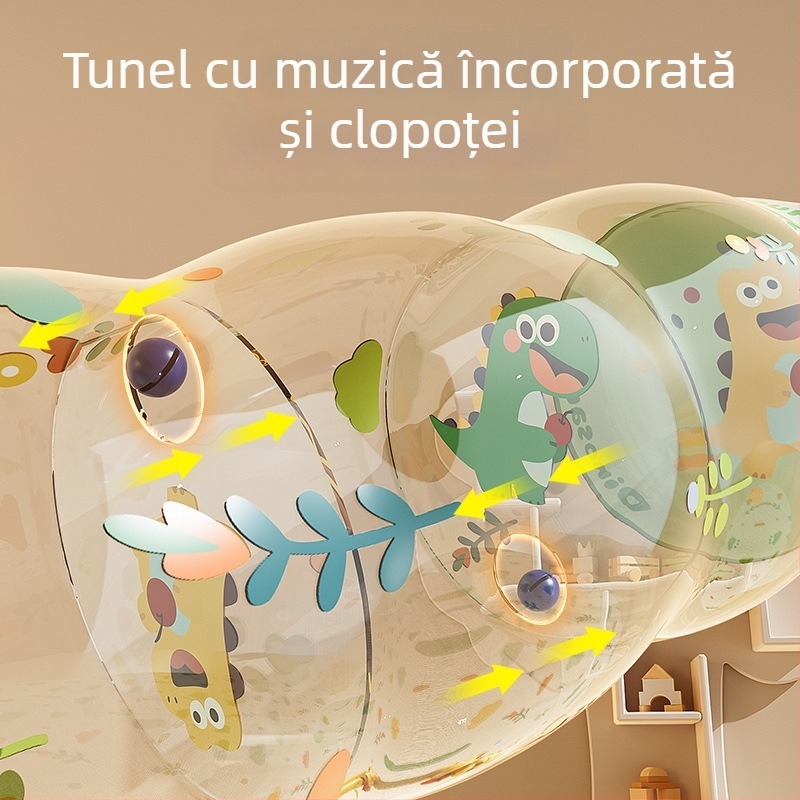 Rola gonflabilă pentru bebeluși – învățare timpurie (0–3 ani) | PVC, cu clopoțel, stimulează târârea și auzul, funcții interactive | Circle qi