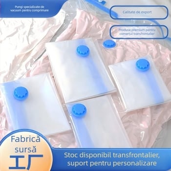 Geantă de vid pentru depozitare prin comprimare a pernilor, material PA/PE, tip aspirație, fără pompă, ambalaj 200 buc.