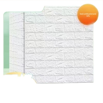 Autocolant de perete XPE spumă, impermeabil, design 3D, stil modern minimalist, 2 foi