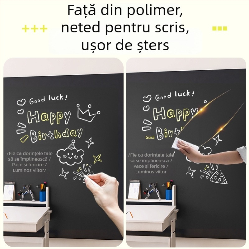 Stickere electrostatice pentru tablă de scris - graffiti fără adeziv, set 5+ bucăți, model simplu, pentru living, dormitor, birou, bucătărie, baie