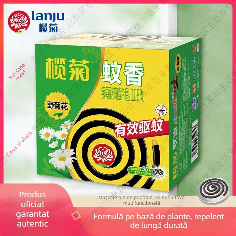 Incensă spirală pentru țânțari – Citronella Artemisia, parfum curat, durată lungă, formă solidă, ambalaj 18 cutii, model 238556655, WP20210064, ușor toxic