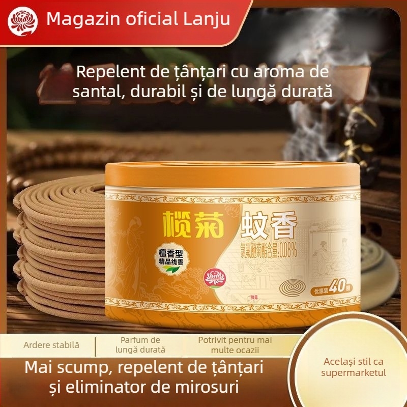 Incensă spirală pentru țânțari – Citronella Artemisia, parfum curat, durată lungă, formă solidă, ambalaj 18 cutii, model 238556655, WP20210064, ușor toxic