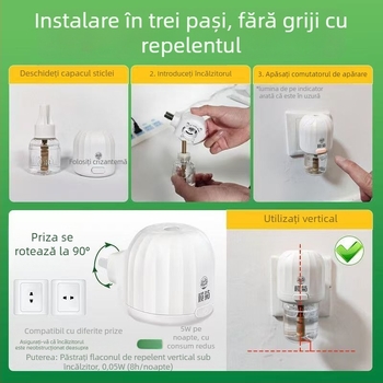 Lichid repelent de țânțari pentru dispozitiv electric - fără parfum, Olive Chrysanthemum, pachet 6 sticle