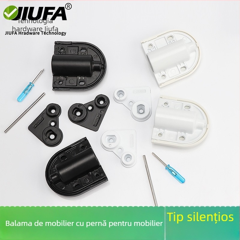 Balama pentru dulap cu amortizor, ABS + aliaj de zinc, electroplacare, stil modern