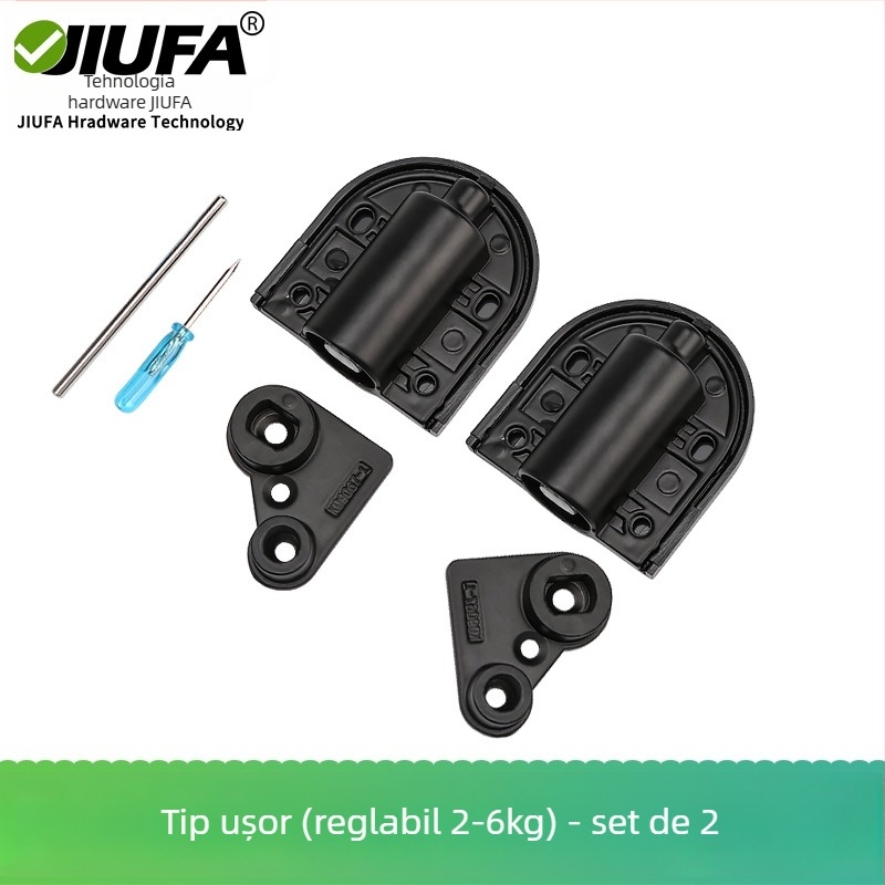 Balama pentru dulap cu amortizor, ABS + aliaj de zinc, electroplacare, stil modern