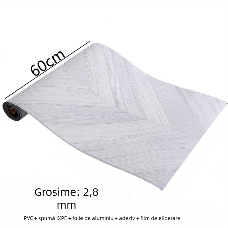 Autocolant perete din PVC, imitatie lemn, 1 foaie, rezistent la apă și umezeală, stil minimalist modern