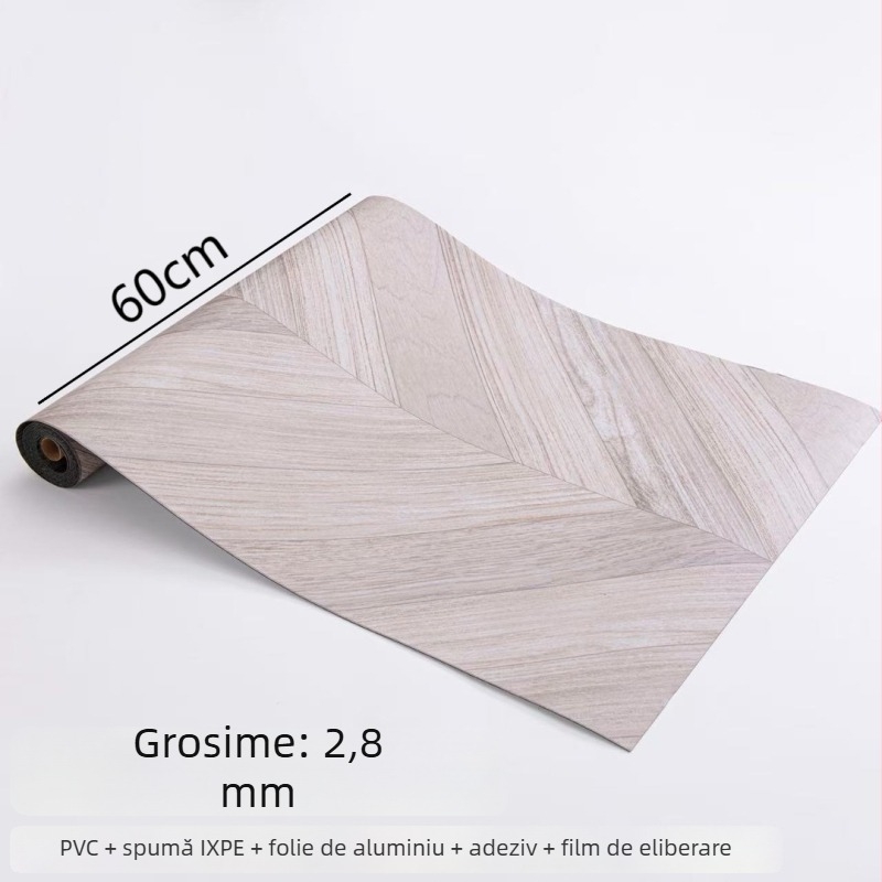 Autocolant perete din PVC, imitatie lemn, 1 foaie, rezistent la apă și umezeală, stil minimalist modern