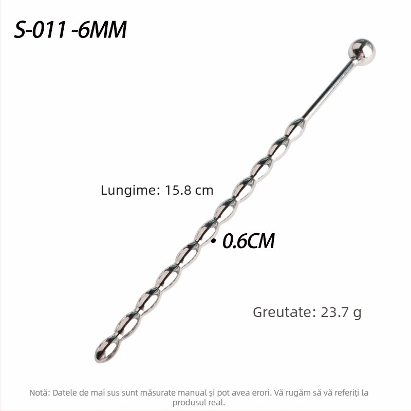 Occluder uretral din oțel inoxidabil cu mărgele, control manual, Sakura Fini