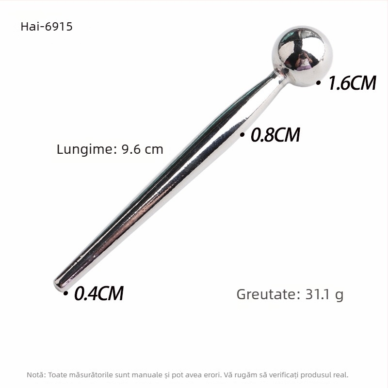 Occluder uretral din oțel inoxidabil cu mărgele, control manual, Sakura Fini