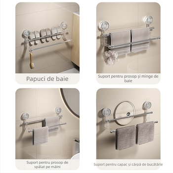 Suport de prosoape cu ventuză montat pe perete • Material: Plastic • Brand: Yimeijia • Ambalare: 30 buc • Personalizare: Da