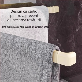 Raft de bucătărie cu ventuză pentru cârpe și prosoape, montat pe perete, stratificat, rotativ, din plastic, marca Telford, cutie cu 160 bucăți