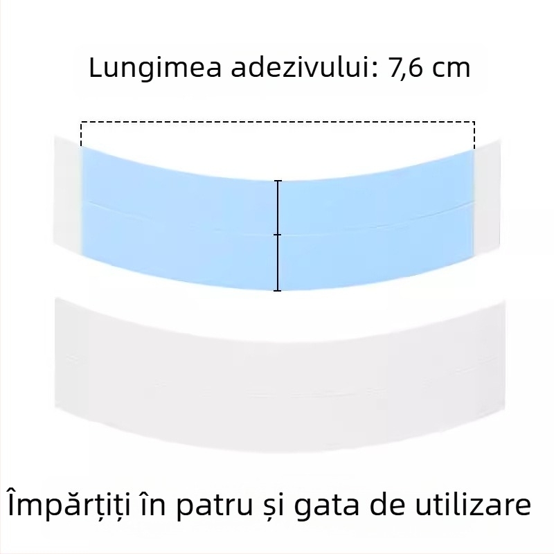 Bandă dublu adezivă pentru perucă, cu formă în arc, ultra-subțire, adeziv biocompatibil pentru scalp, 60 g