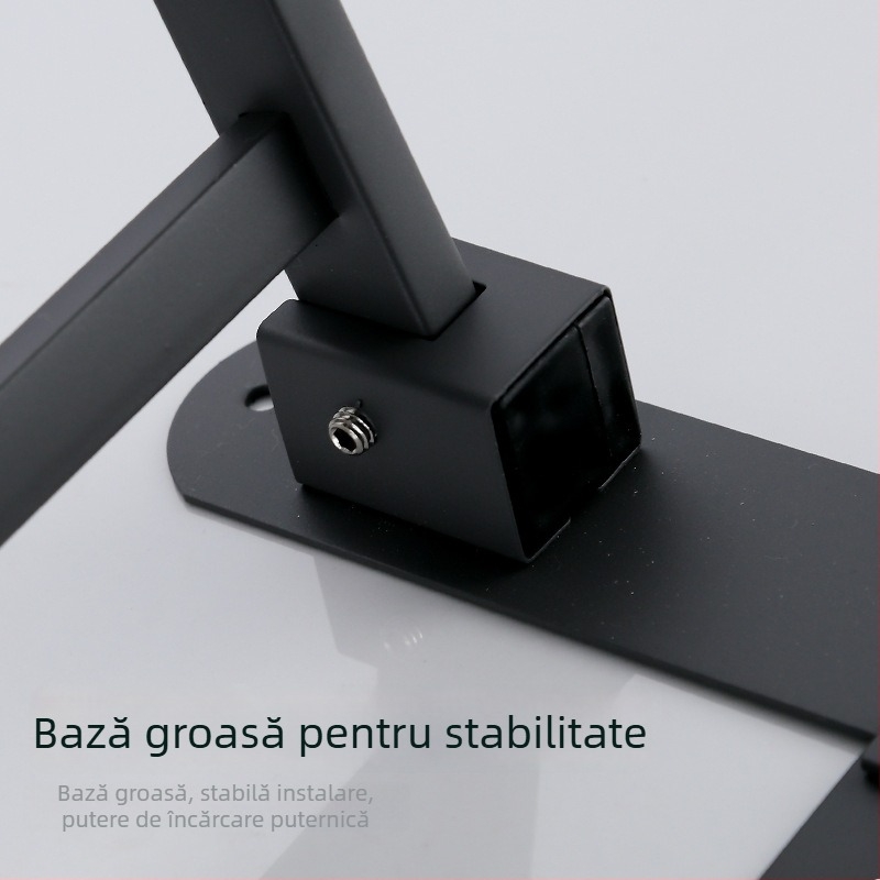 Raft de prosoape din oțel inoxidabil, montat pe perete, cu un singur rând, pentru depozitare, capacitate 20 kg