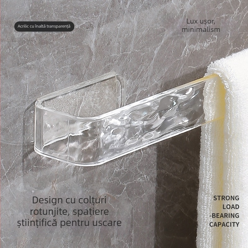 Zexi AS Raft de perete pentru papuci și prosoape de baie cu drenaj, montaj fără găuri - Personalizare producție, etichetă privată disponibilă