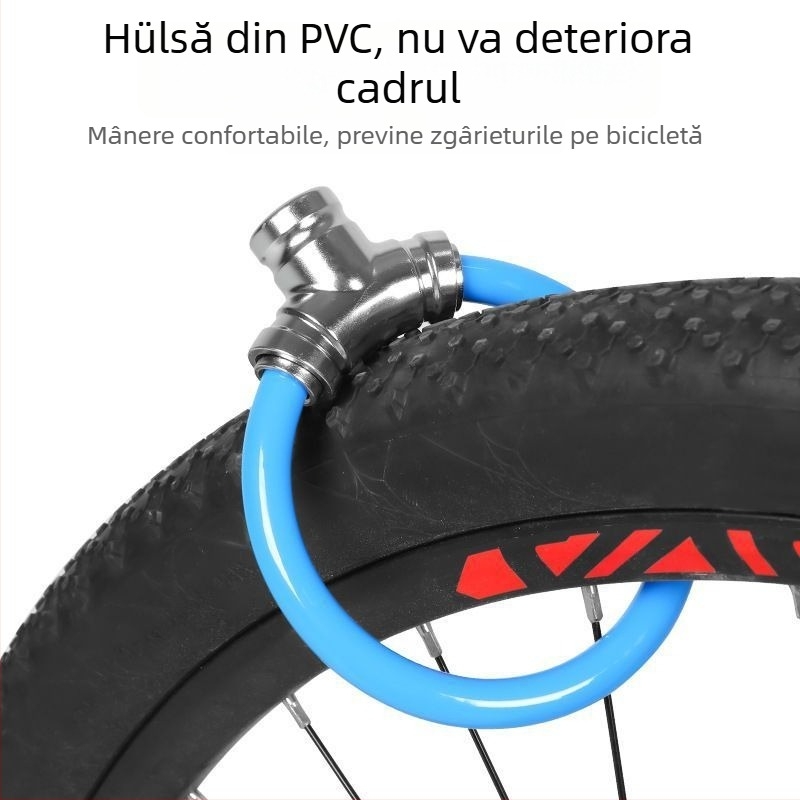 Good craftsman Key ring lock pentru biciclete – portabil, rotund, universal, cablu din oțel, anti-furt