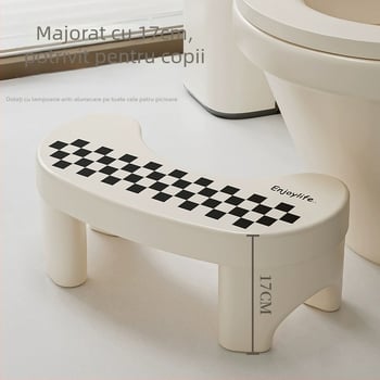 Scăunel de toaletă din plastic, Friendly, nepliabil, pentru uz casnic, fabricat în Taizhou