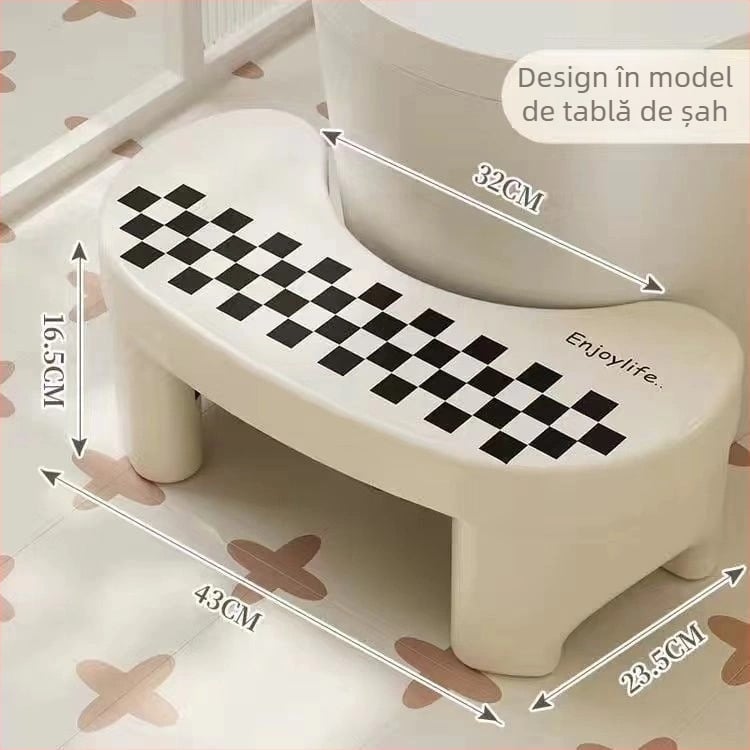 Scăunel de toaletă din plastic, Friendly, nepliabil, pentru uz casnic, fabricat în Taizhou