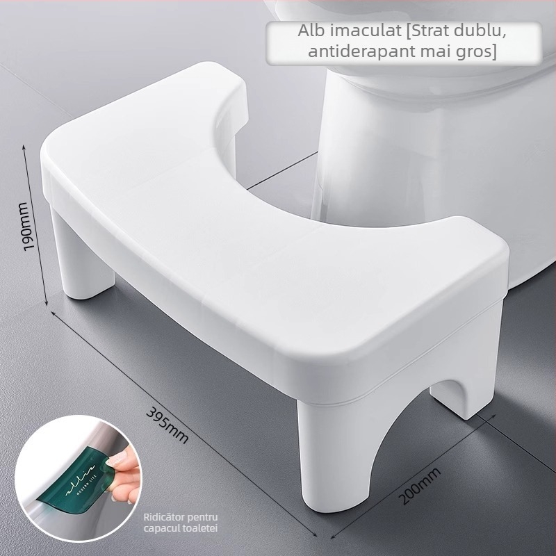 Scaun de toaletă din plastic, pentru uz casnic, nepliabil; origine: Wenzhou; import: Nu; marcă: Altă