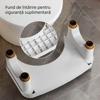 Scaun de toaletă reglabil pentru picior, Material PP, Non-pliabil, Marca: Altul