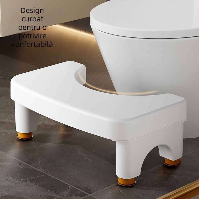 Scaun de toaletă reglabil pentru picior, Material PP, Non-pliabil, Marca: Altul