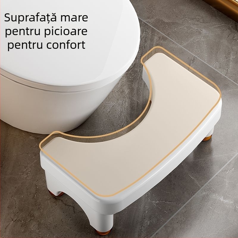 Scaun de toaletă reglabil pentru picior, Material PP, Non-pliabil, Marca: Altul