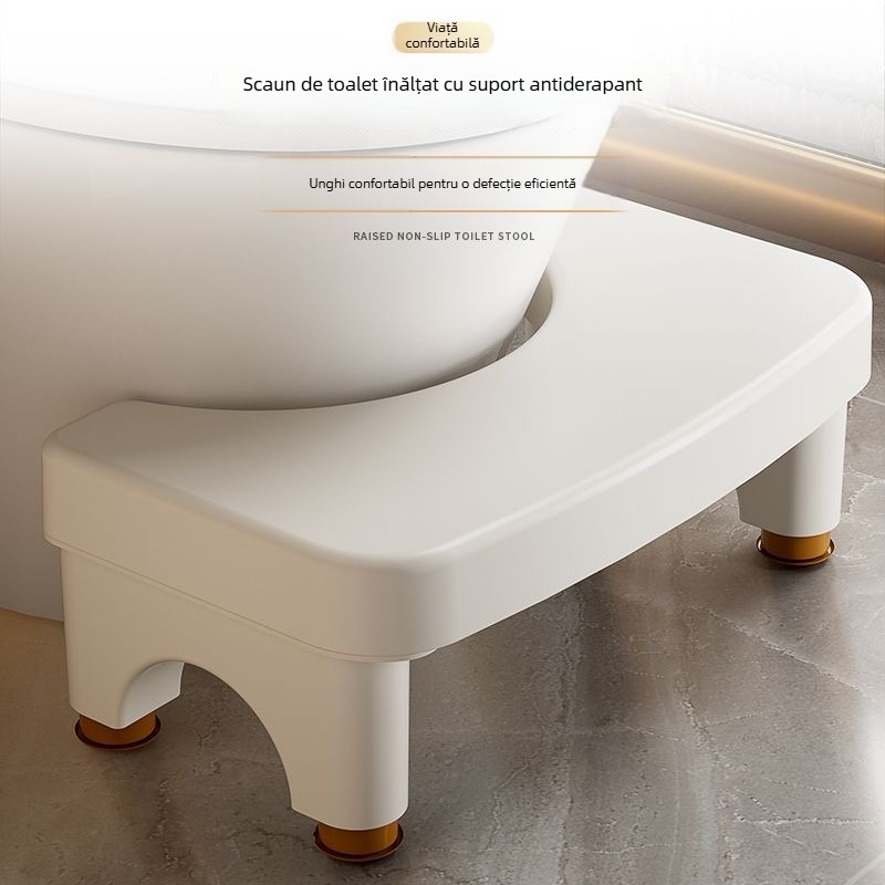 Scaun de toaletă reglabil pentru picior, Material PP, Non-pliabil, Marca: Altul