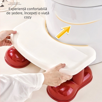 Scaun de sprijin pentru toaletă din plastic, nepliabil, model 9061