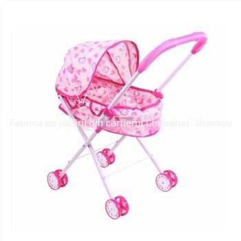 Set de jucării pentru păpușă casă cu căruț – din plastic, pentru copii 4–6 ani, 200–500 g