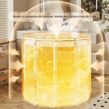 Găleată de baie pliabilă din tarpaulin pentru adulți – baie pentru întregul corp