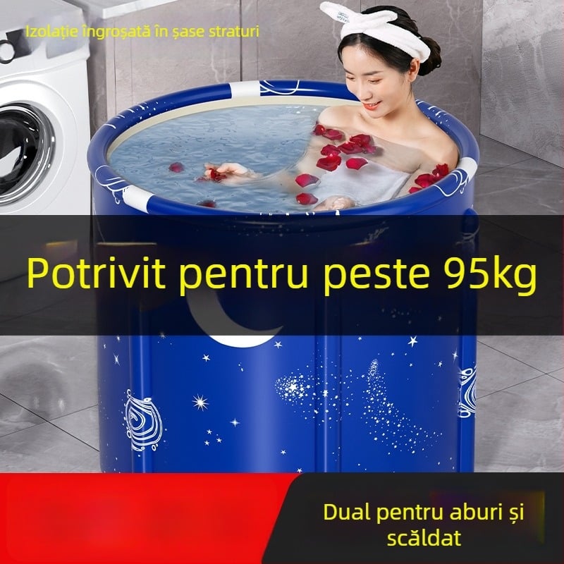 Găleată de baie pliabilă din nylon pentru adulți – utilizare casnică