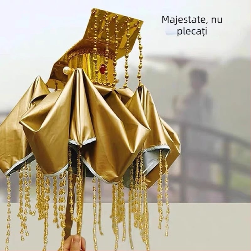 Umbrelă Sunny de soare, structură din aliaj cu 6 brațe, țesătură 170T, tijă din aliaj, mâner din oțel, deschidere manuală, UPF > 40, design portabil