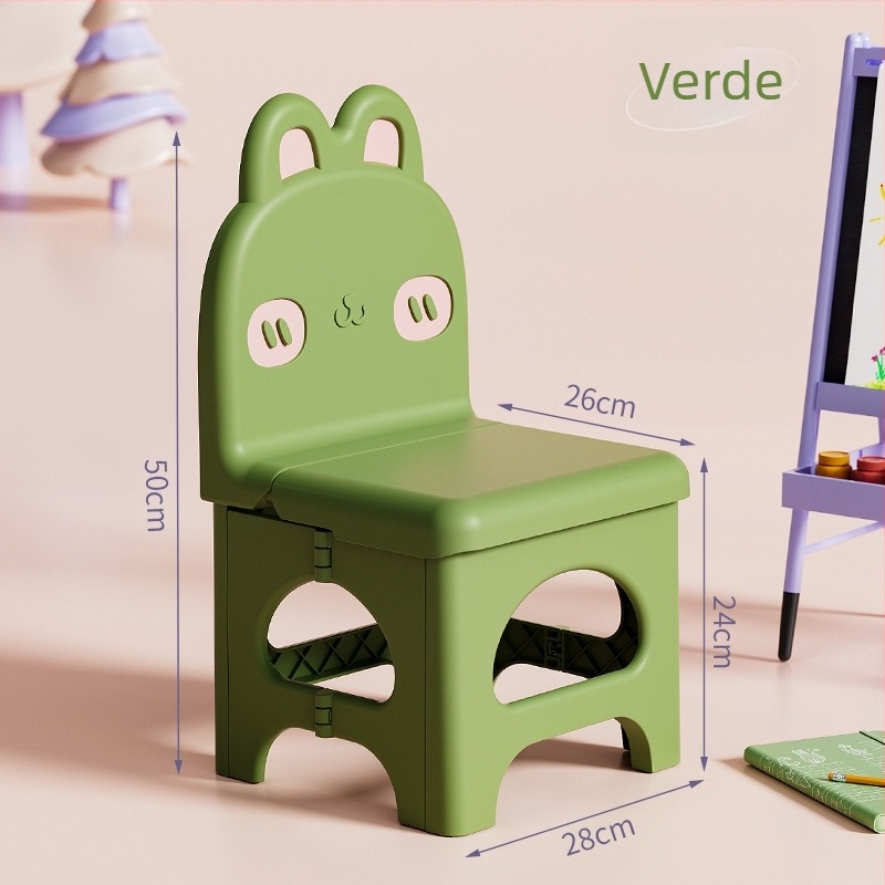 Scaun pliabil din plastic cu spate – material PP, șezut cu formă poligonală, încărcătură 120 kg, portabil pentru casă