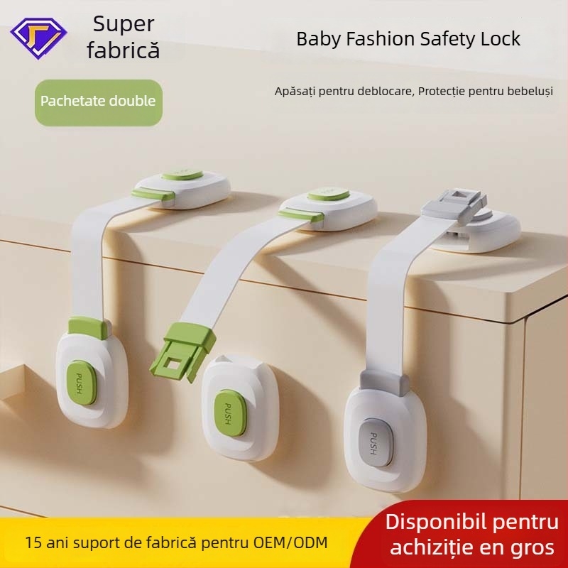 Încuietoare de siguranță pentru sertare și uși – protecție pentru copii pentru sertare, uși de dulap, frigider, încuietoare pentru toaletă