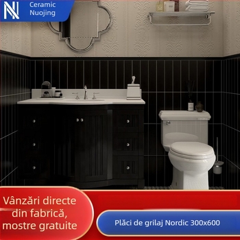 Placă glazurată Grid Tile Series, stil Nordic, suprafață mată, antiderapant pentru pereți interni