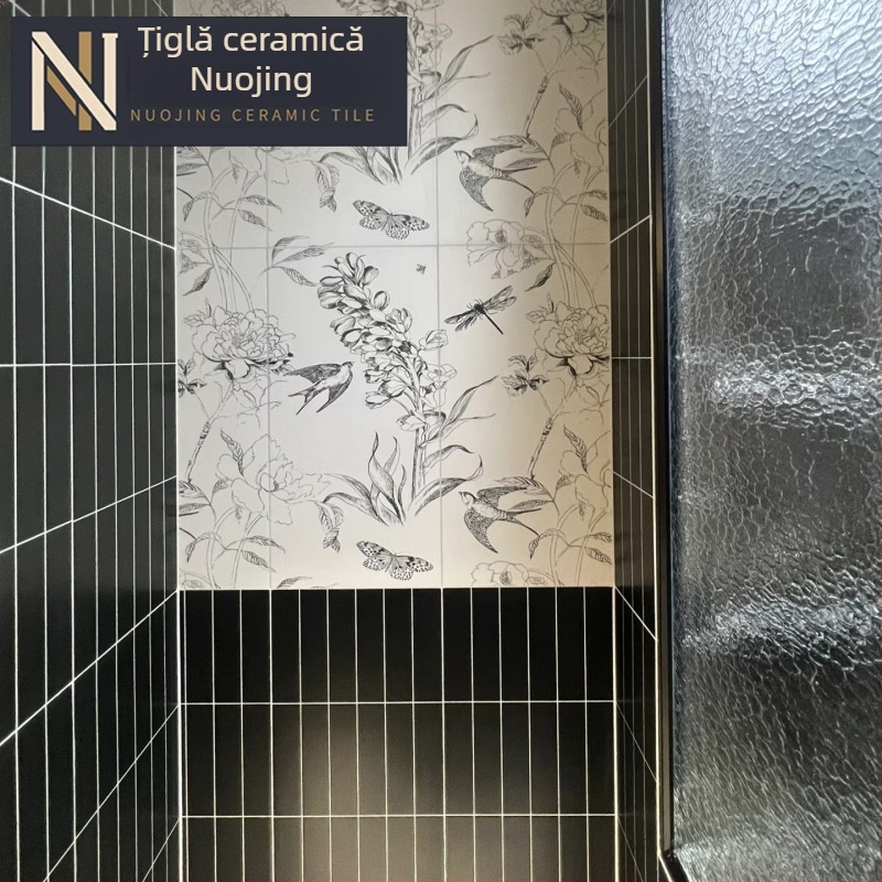 Placă glazurată Grid Tile Series, stil Nordic, suprafață mată, antiderapant pentru pereți interni