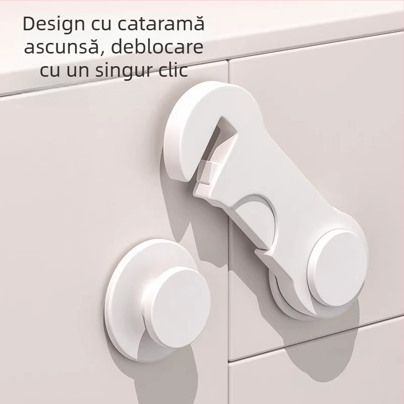 Blocare de siguranță pentru bebeluși – pentru sertare și uși de dulap, previne deschiderea și prinsul degetelor (Model: Standard; Material: Standard; Stil: Modern Minimalist; Cod produs: TTT1004011987)