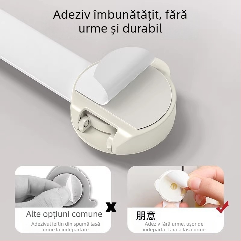 Blocare de siguranță pentru bebeluși – pentru sertare și uși de dulap, previne deschiderea și prinsul degetelor (Model: Standard; Material: Standard; Stil: Modern Minimalist; Cod produs: TTT1004011987)