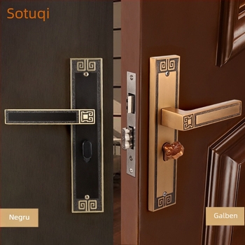 Mâner de încuietoare pentru uși interioare, universal, aliaj de zinc, model X9898, stil chinezesc nou