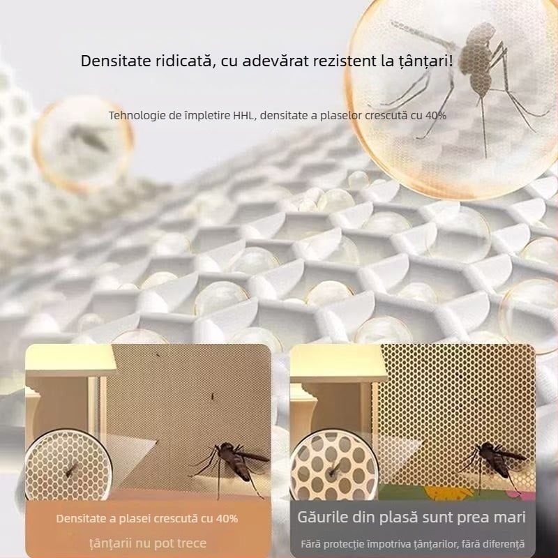 Plasă de țânțari pentru pat, stil mongol yurta, fără montaj, pliabilă, cu ușă dublă, din fibră de sticlă