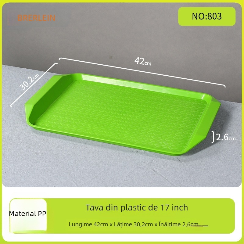 Tavă dreptunghiulară din melamină Belleren, model solid, logo imprimat, personalizare disponibilă