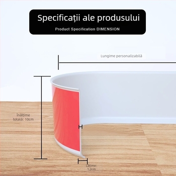 PVC plintă autoadezivă pentru perete și colțul scării, model L100, stil modern minimalist