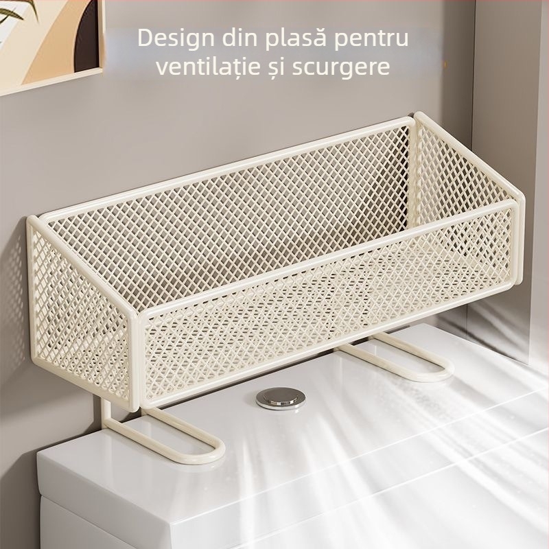 Raft de depozitare pentru baie din oțel inoxidabil, un singur etaj, montat deasupra toaletei, pentru prosoape de hârtie, prosoape de față și produse de îngrijire a pielii