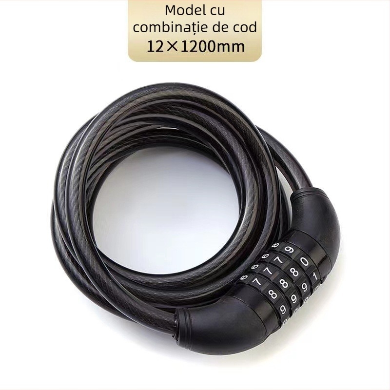 Încuietoare pentru bicicletă cu cablu din oțel, pliabilă, model JTS, marca OPEL, pentru biciclete de drum, 270 g