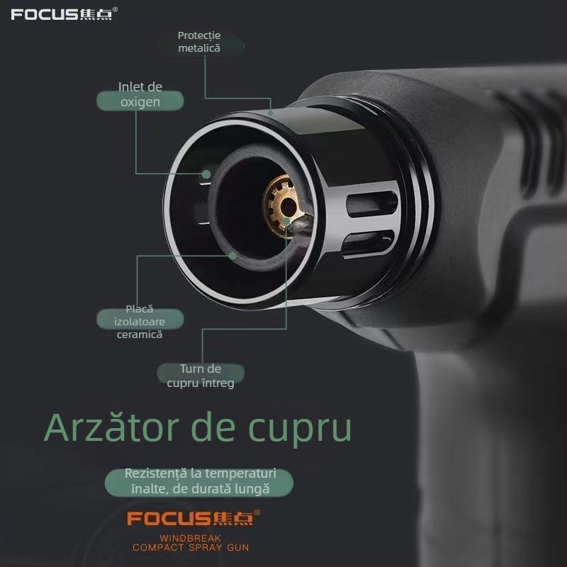 Aprindător pentru moxibustie și țigări, rezistent la vânt, reîncărcabil cu butan, corp din plastic, compatibil aromaterapiei