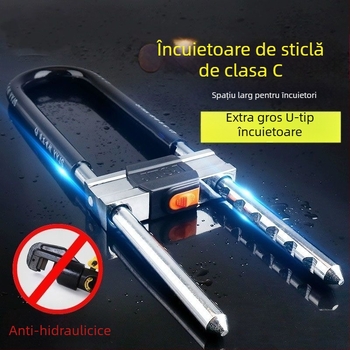 Încuietoare în formă de U pentru uși de sticlă, oțel inoxidabil, modelul 1, exterior, stil Chinez Nou