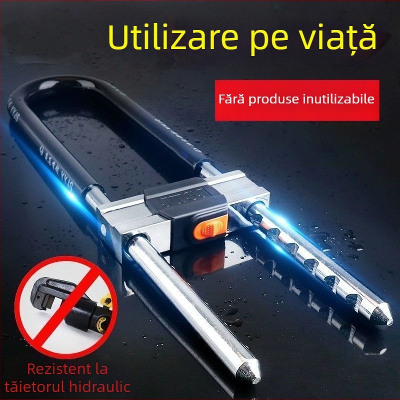 Încuietoare în formă de U pentru uși de sticlă, oțel inoxidabil, modelul 1, exterior, stil Chinez Nou