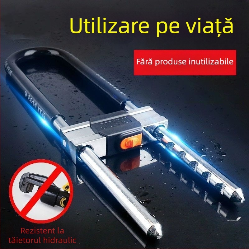 Încuietoare în formă de U pentru uși de sticlă, oțel inoxidabil, modelul 1, exterior, stil Chinez Nou